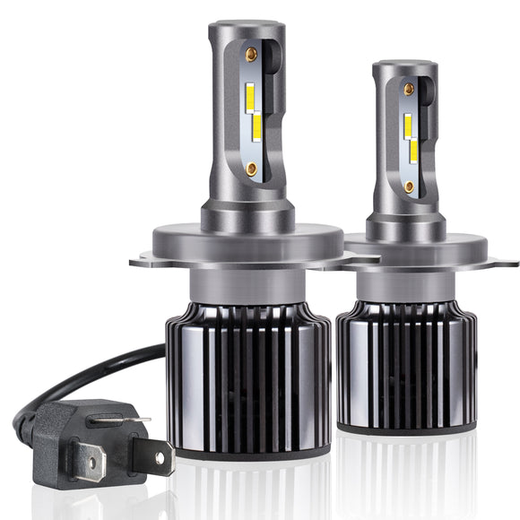 F31 Series H4/9003/HB2 LED Headlight Bulb [ Mini Size ], Auto Lighten Extremely Bright 10800LM CSP Chips All-in-One High/Low Beam LED Conversion Kit, 6000K Cool White-2 Year Warranty (Pack of 2)